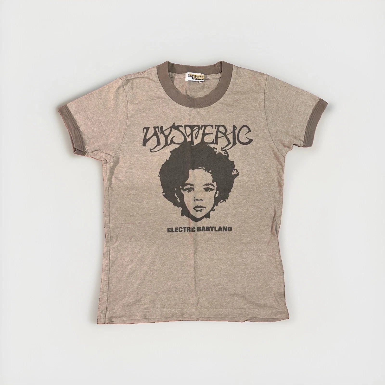 Hysteric Glamour Electric Babyland ringer tee green black